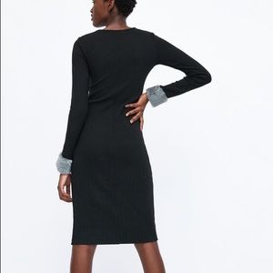 Zara Dress with Faux Fur Cuffs
